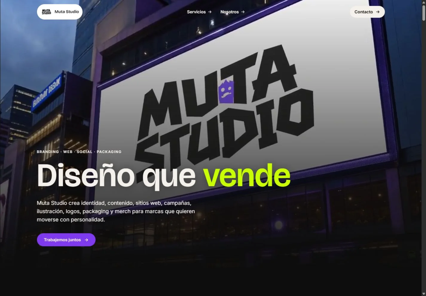 Portada actual de la demo de Muta Studio