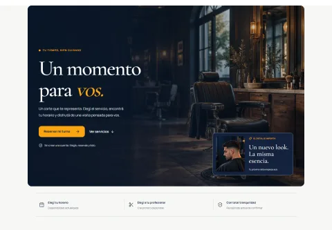 Captura real de la demo FilaCero para Barbería